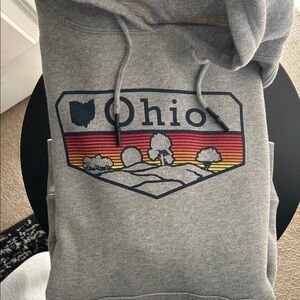 Gray Ohio Graphic Hoodie